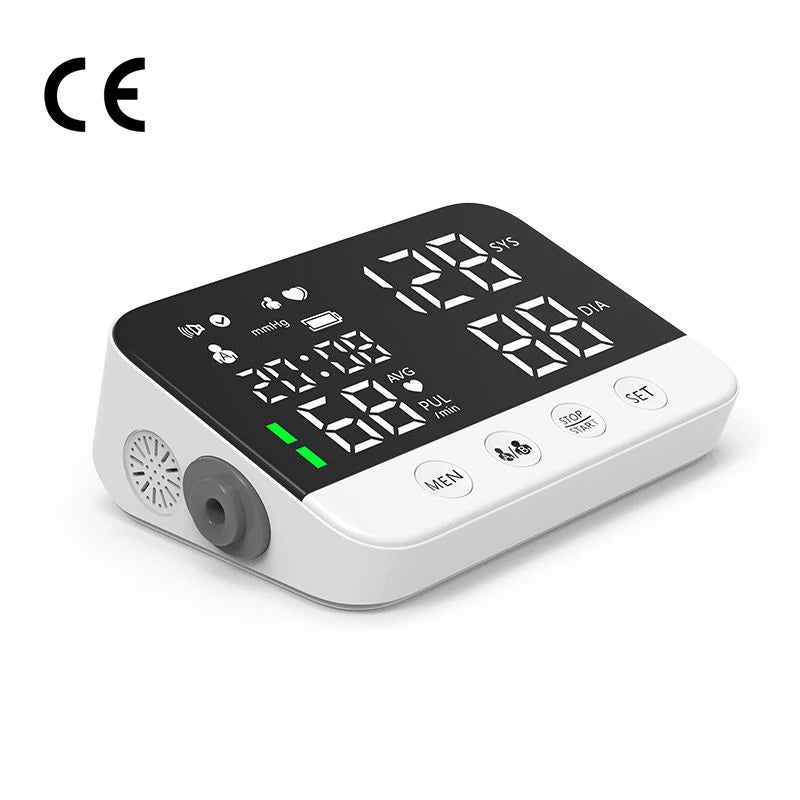 Voice Blood Pressure Monitor Arm Cuff Tonometer Digital Sphygmomanometer Electronic Medical BP Monitors with CE FDA
