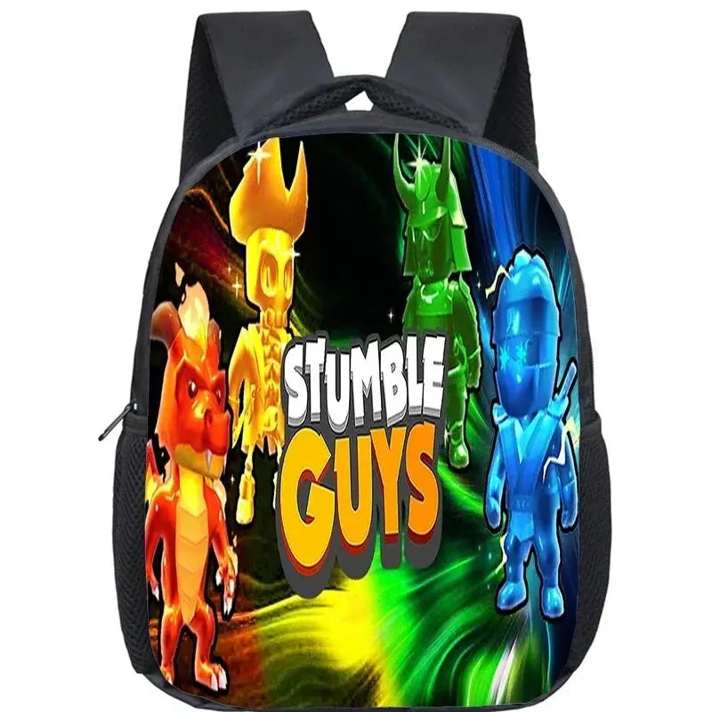 Cartoon Stumble Guys Backpack Children School Bags 3D Game Kids Backpack for Boys Girls Kindergarten Bag Baby Toddler Bookbag