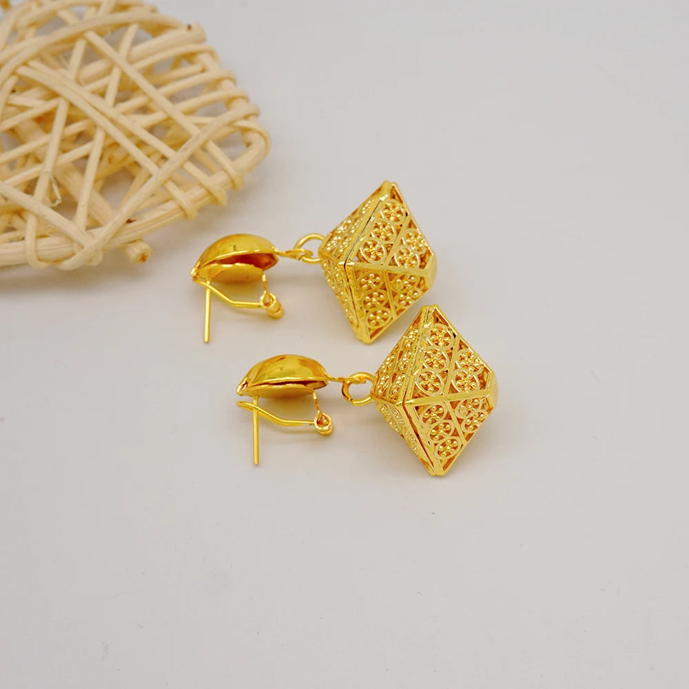 2023 Fine Jewelry Sets For Women Dubai Bridal Wedding Gifts Necklace Bracelet Earrings Ring Jewellery Set African Bead jewelry