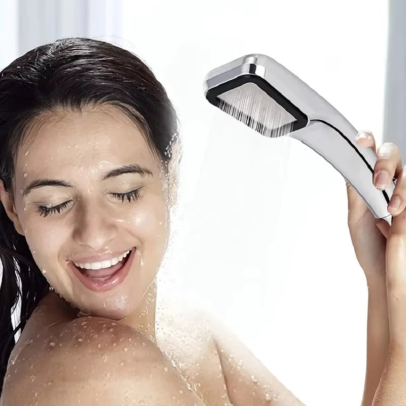 300 Holes Shower Head High Pressure Water-saving Flow Square Shower Bathroom Accessories with Chrome Nozzle