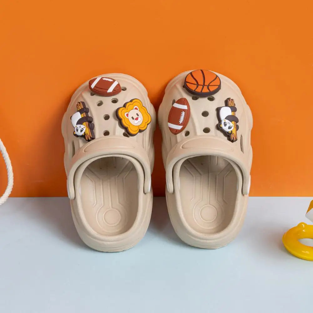 New Solid Color Summer Breathable Garden Shoes Baby Sandals Cute Decoration Boys Girls Lightweight Anti-slip Casual Shoes