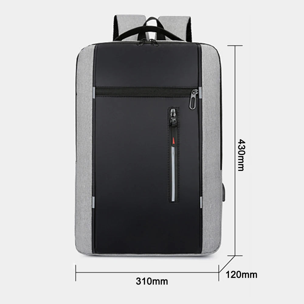 Portable Backpack Camping Travel Bag Business Daypack with USB Charging Port Fit 15.6 Inch Laptops for Men Women
