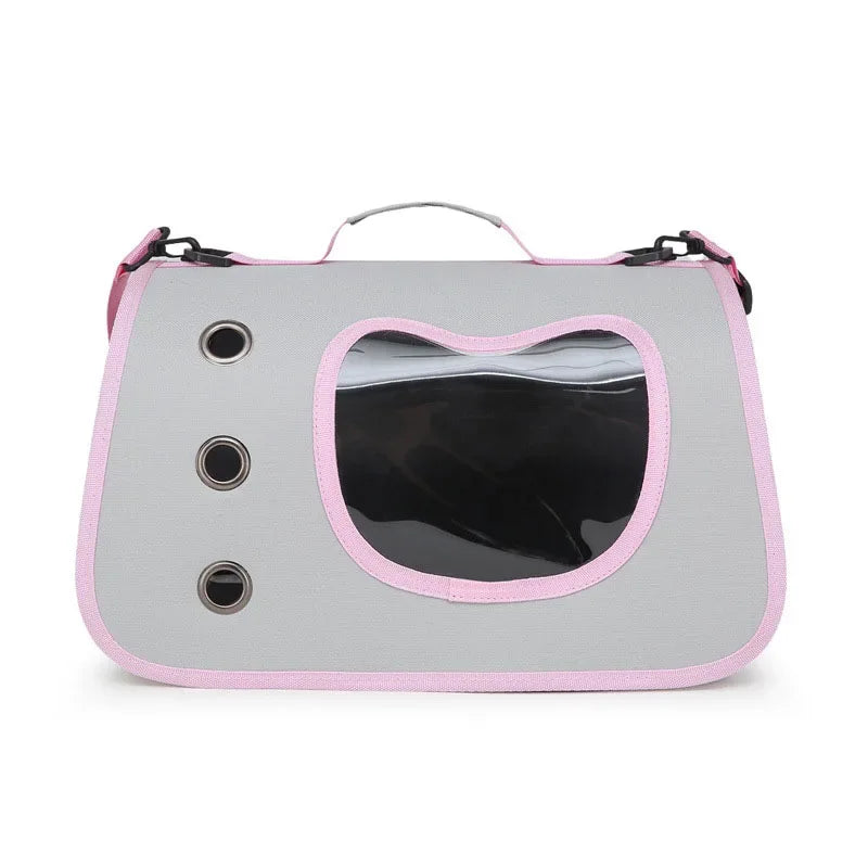 Cat Shoulder Bags High-capacity Cat Bag Foldable Hand-held Space Capsule Mesh Breathable Outing Pet Crossbody Bag Pet Backpack