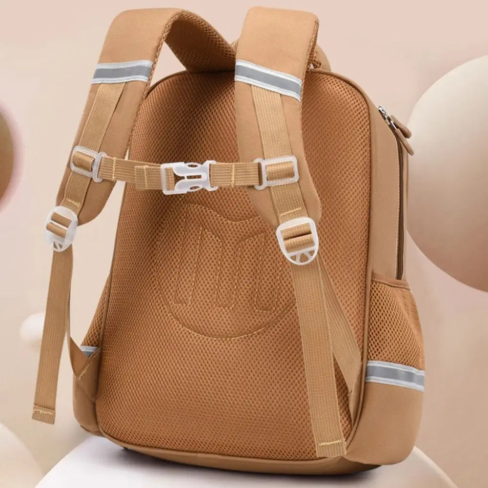 Multi-Compartment Capybara Backpack Waterproof Oxford Cloth Cartoon Animal School Bag Lightweight with Reflective Strip