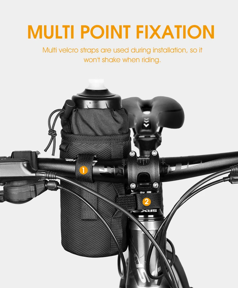 WEST BIKING Bicycle Bottle Holder Cycling Water Bottle Carrier Reflective Pouch Kettle MTB Road Bike Handlebar Bag Accessories