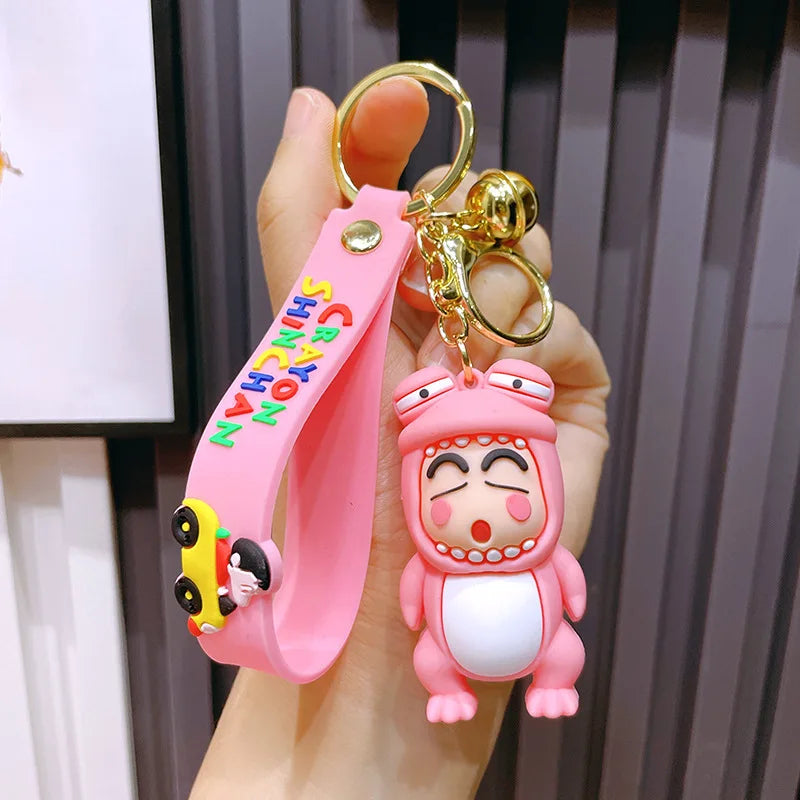 Drag New Crayon Small New Cartoon Cute Keychain Couple Car Personality Key Chain Creative School Bag Pendant