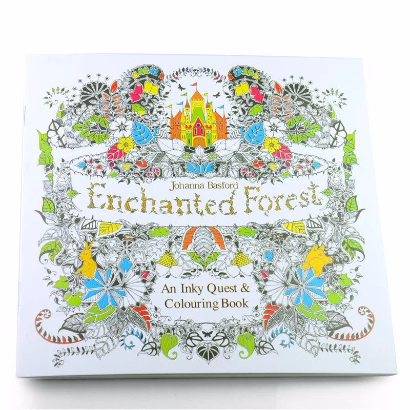 24 Pages Coloring Book for Children Adult Relieve Stress Kill Time DIY Painting Drawing Book Painting Kids Educational Toys