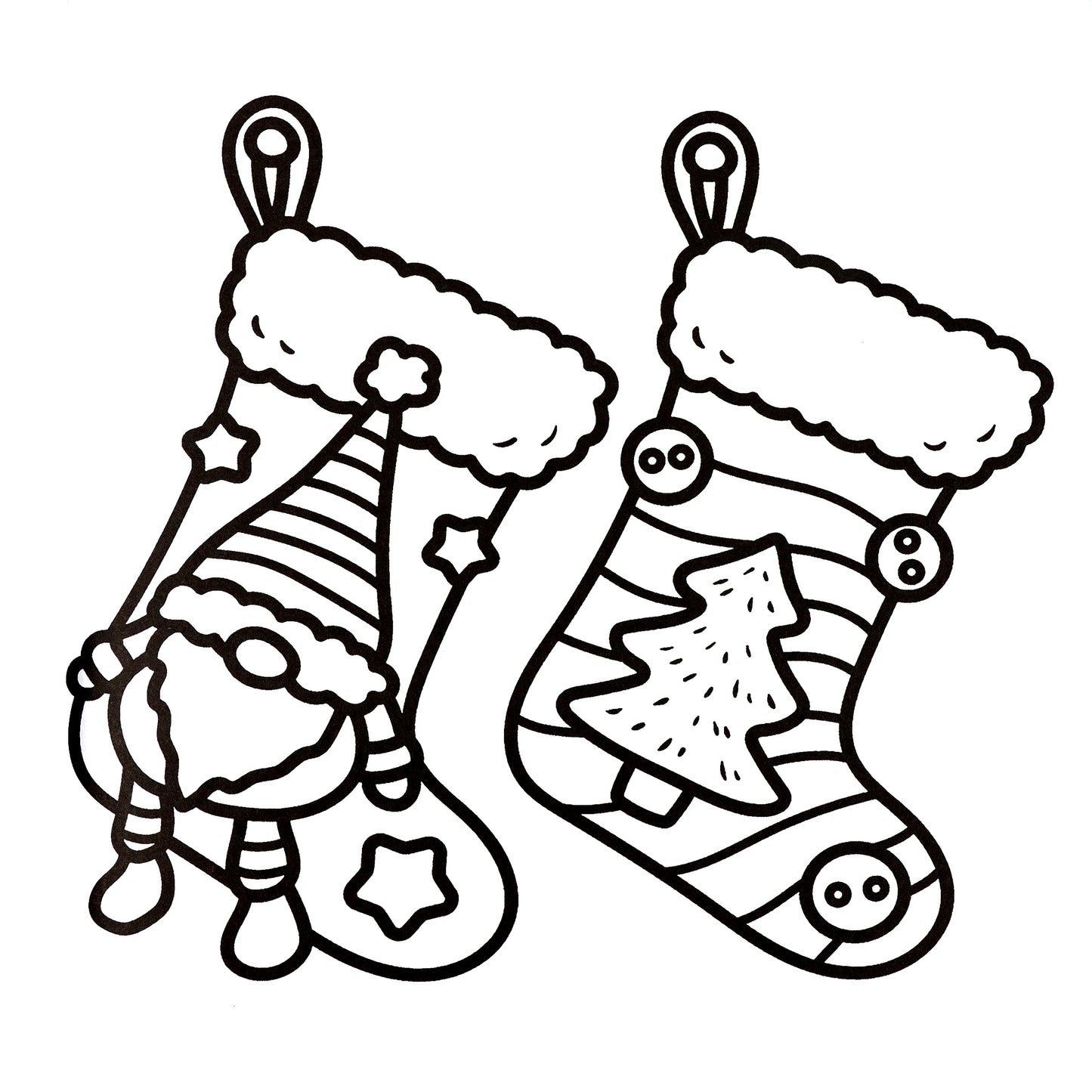 Coloring Book For Adults And Teens Featuring Adorable Christmas Creatures Cartoon Coloring Book To Relax In A Cozy Hygge Moment