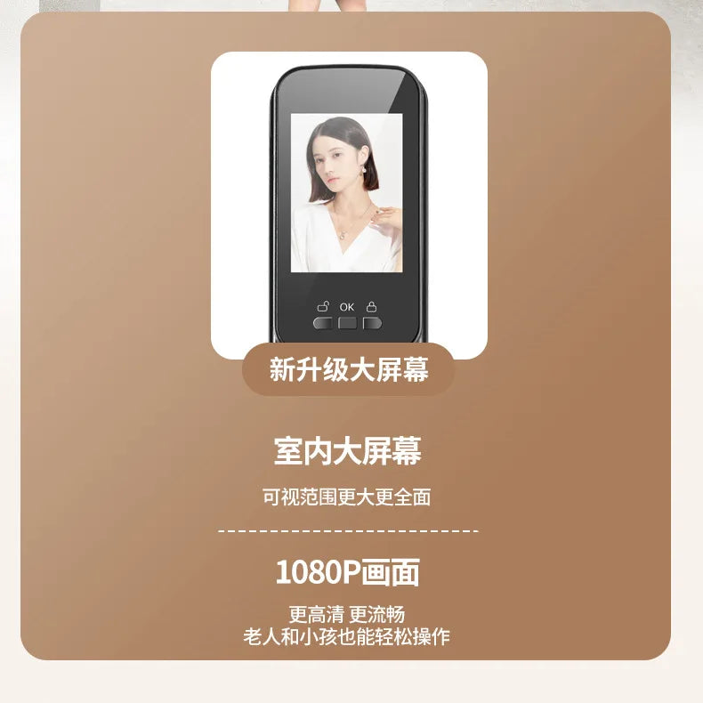 Facial Recognition Fingerprint Lock Home Anti-theft Door Visual Password Electronic Smart Door Lock Graffiti
