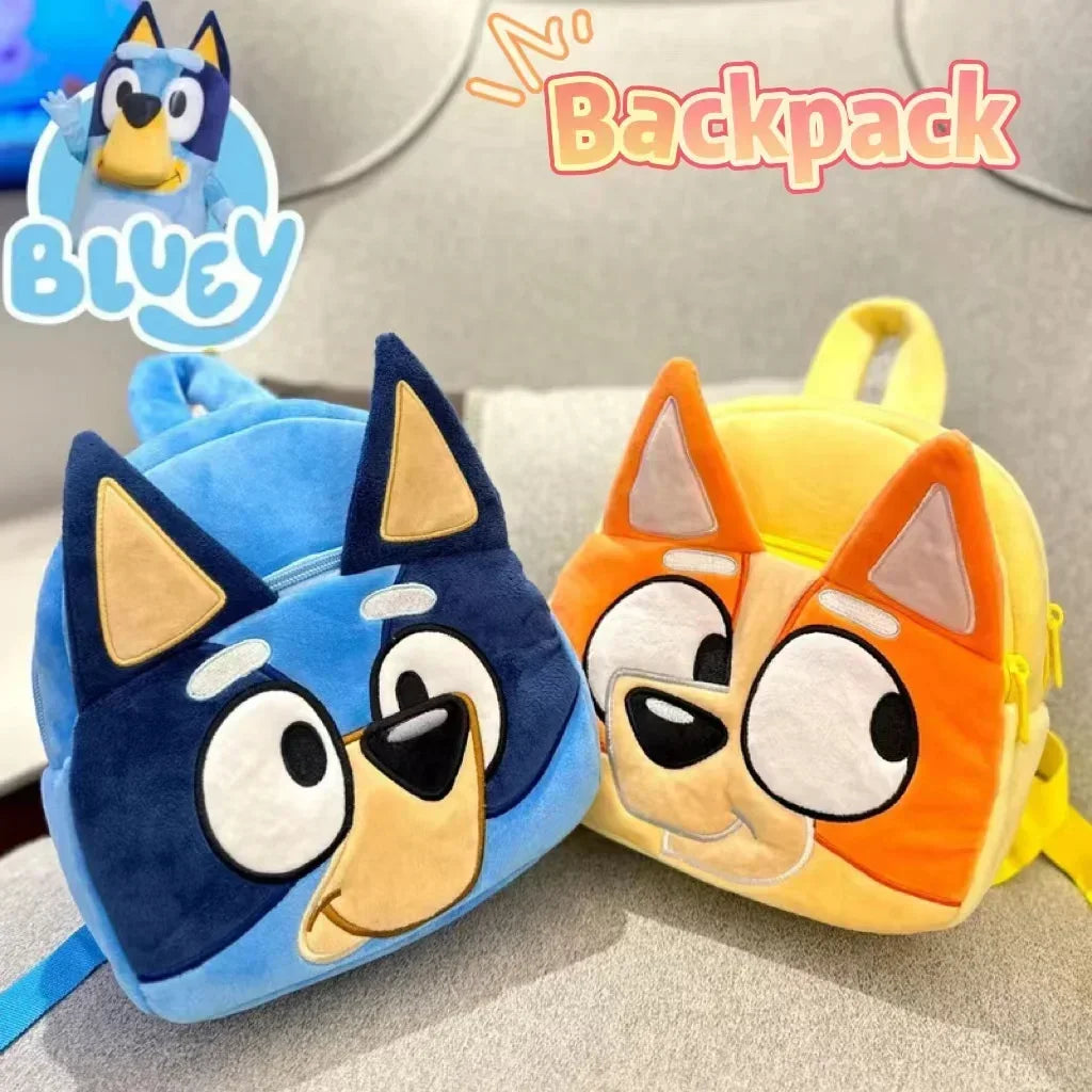 Cartoon Bluey Family Cosplay Kindergarten Children Schoolbag Bluebin Dog Backpack Cute Blue Orange Dog Backpack Children Gifts