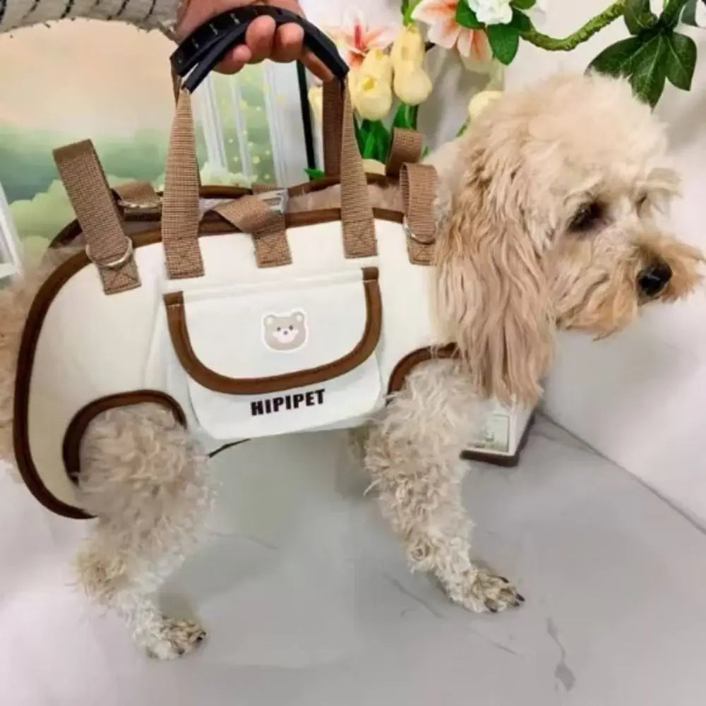 Multifunctional Double Shoulder Dog Carrier Backpack Breathable Adjustable Pet Strap Artifact Washable Dog Outing Bag For Pet