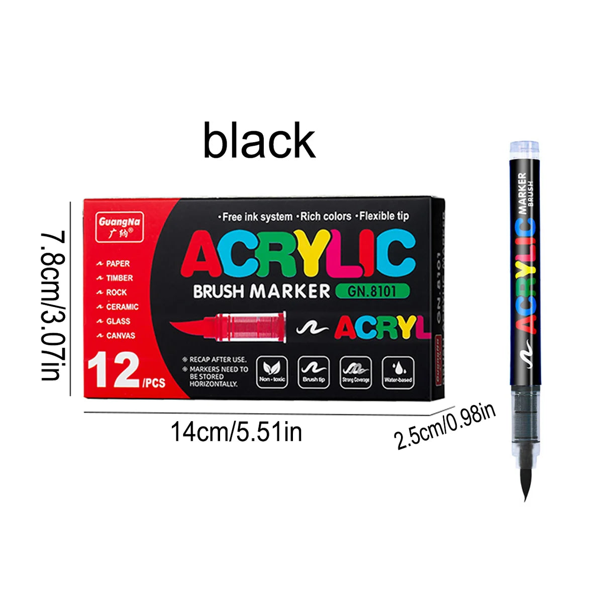 12-240 Color/box Professional Artist Marker Set - Soft-tip Drawing Straight Line Liquid Acrylic Markers, DIY Graffiti Art Painti