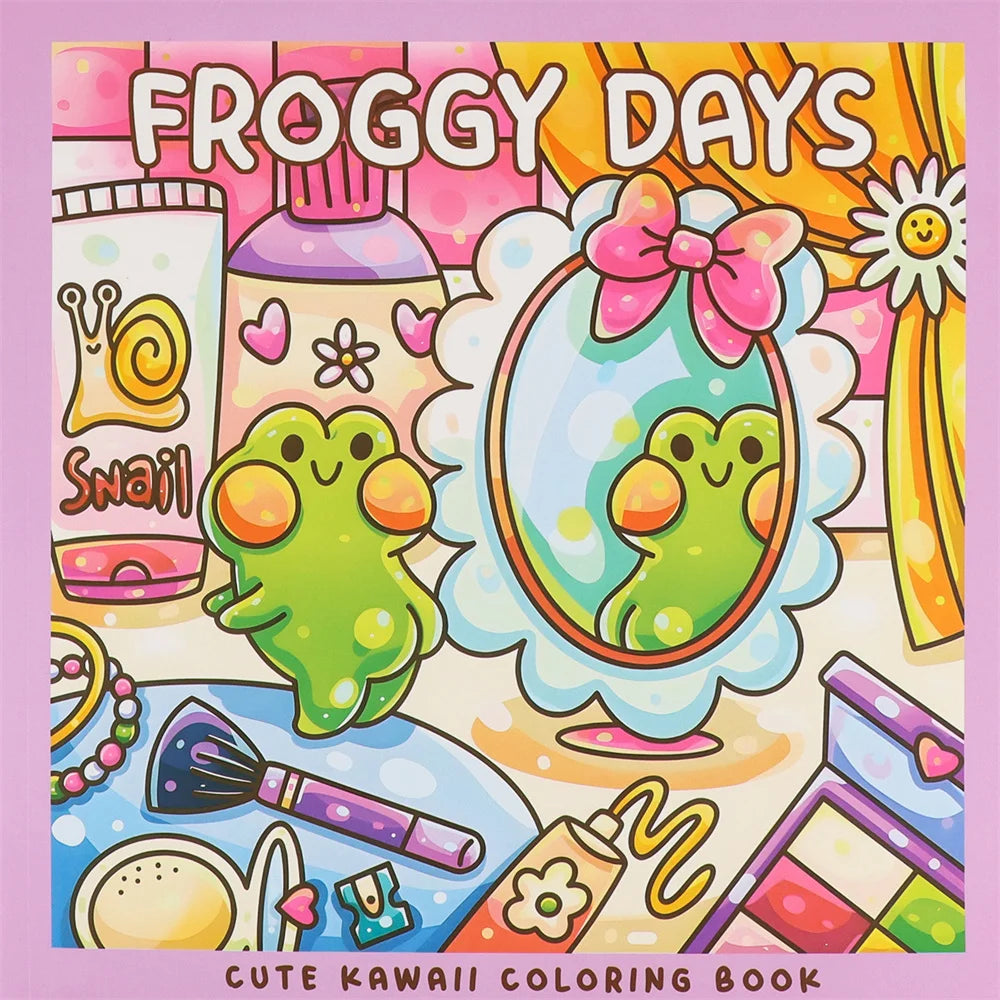 Coloring Book For Adults And Teens Halloween Theme Featuring Adorable Creepy Creatures In Cozy Moments For Relaxation Gift