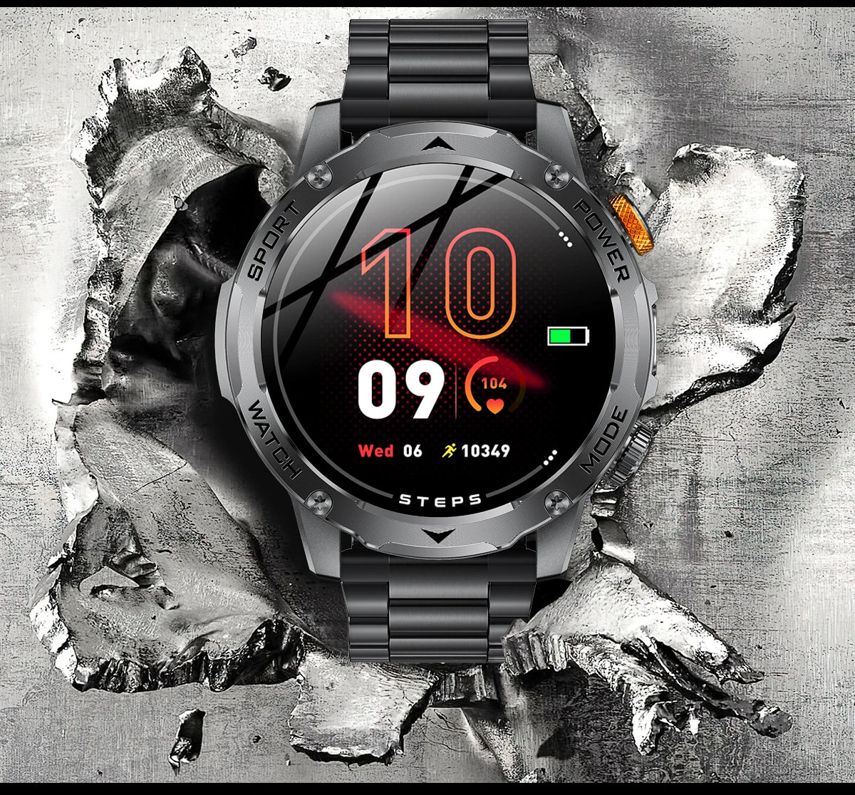 LIGE New 1000mAh Big Battery Smart Watch Men LED Flashlight BT Call IP68 Waterproof Men Watches Spots Smartwatch For Android ios
