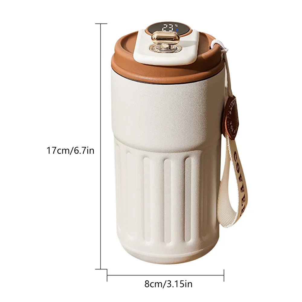 Premium products Intelligent thermos coffee LED temperature display coffee cup 316 stainless steel tumbler portable thermos