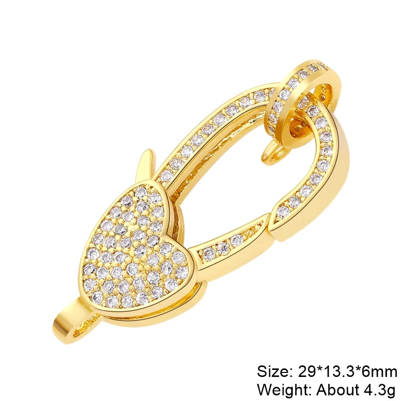 Juya 18K Real Gold Plated Accessories DIY Needlework Beads Pearls Jewelry Making Fastener Closures Lobster Lock Clasps Supplies