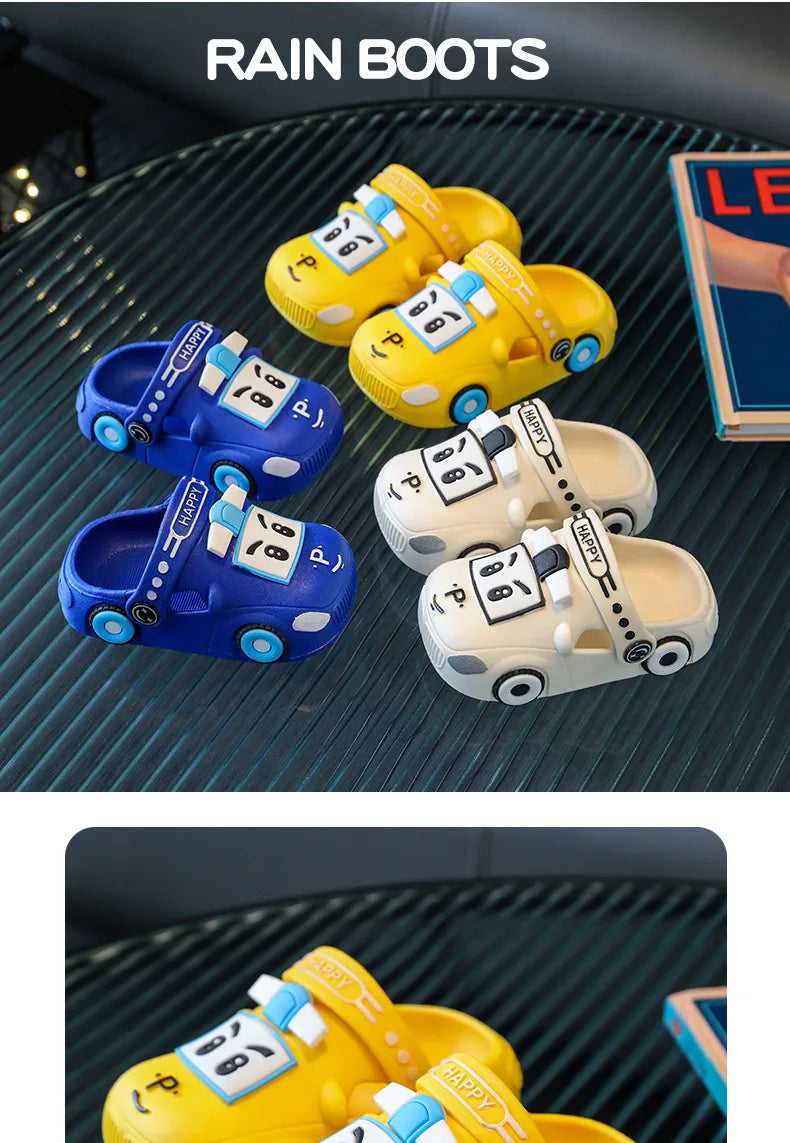 Summer New Dazzling Cool Kid Hollow Sandals Baby Cute Cartoon Car Home Slippers Boy Breathable Antislip Beach Shoe Girl Shoe실내화