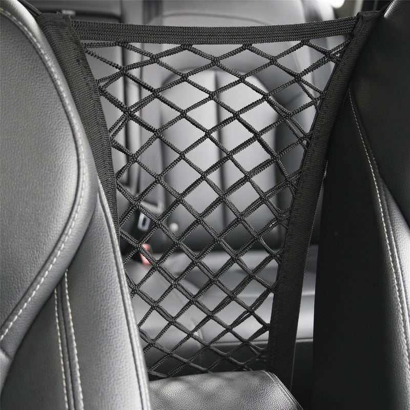 Pet Dog Rear Seat Car Fence Dog Isolation Protection Net Elastic Double Layer Storage Separation Net Pet Safety Rail Pet Suppliy