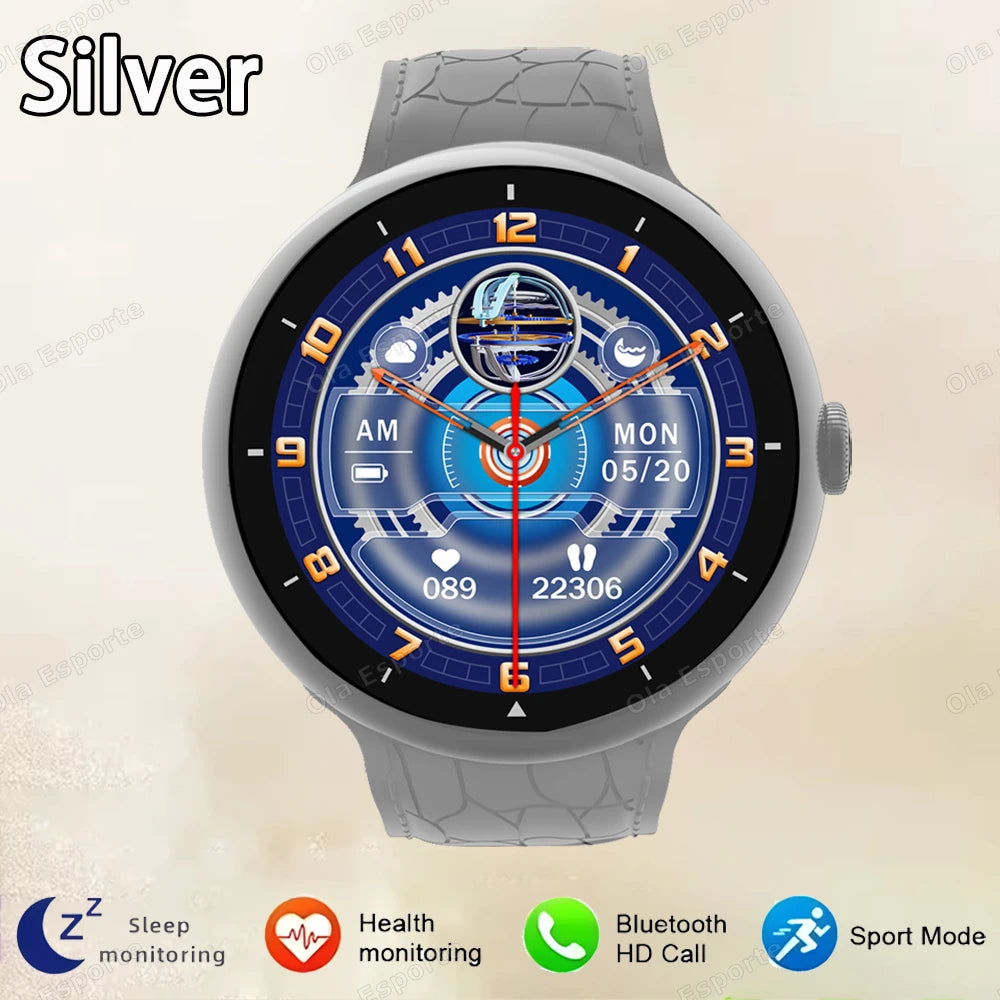 Smart Watch Men 1.52Inch AMOLED Screen BT Call GPS Sports Fitness Tracker Health Monitor Wireless Charging Smartwatch