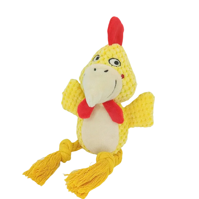 Dog Enrichment Toy Cute Animal Rope Dog Toy Plush Puppy Chew Pet Squeak Toy Cartoon Interactive Games For Dogs Stuff For Dogs