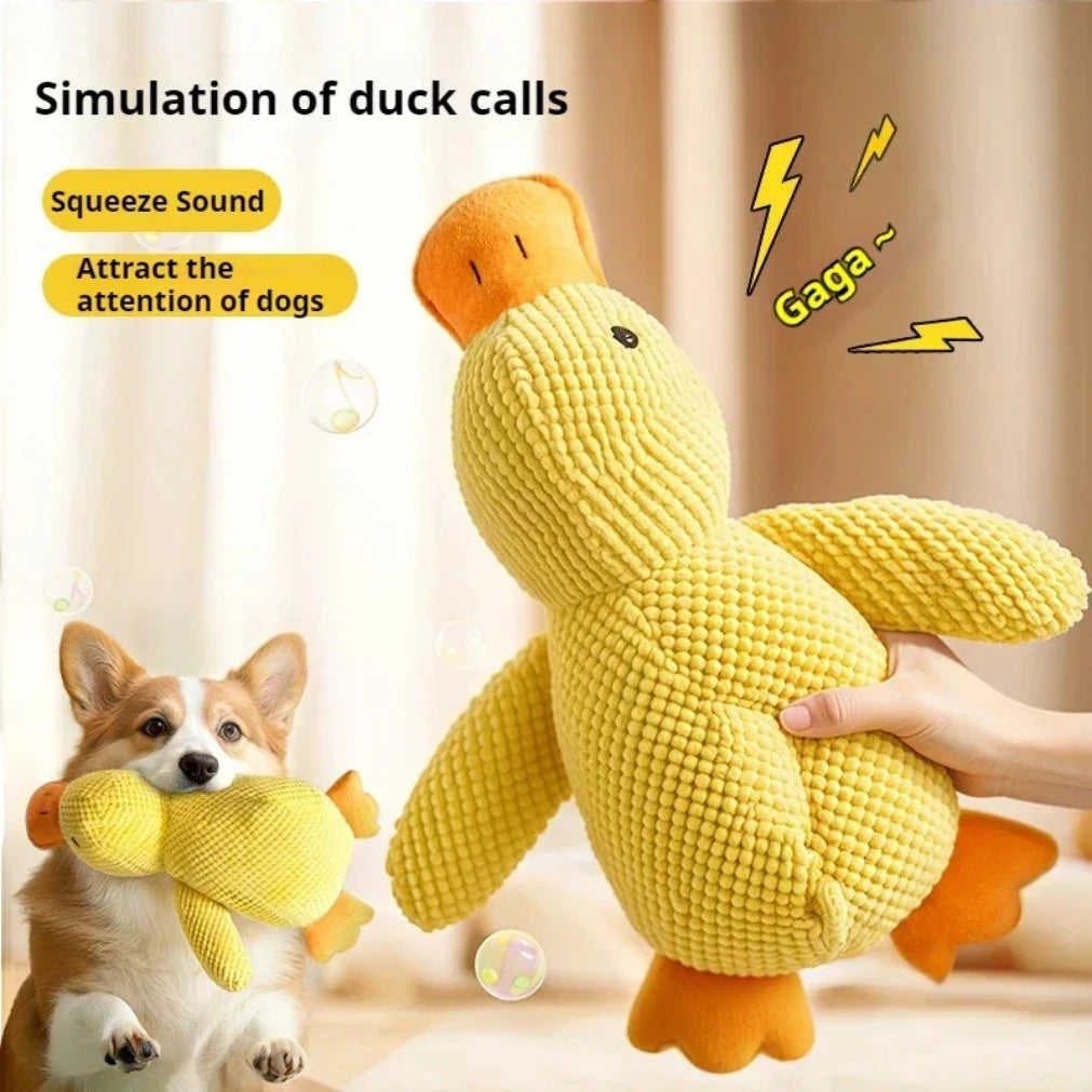 Dog toy plush companion sleeping duck bite resistant teeth grinding sound relief duck sound toy Wholesale and retail