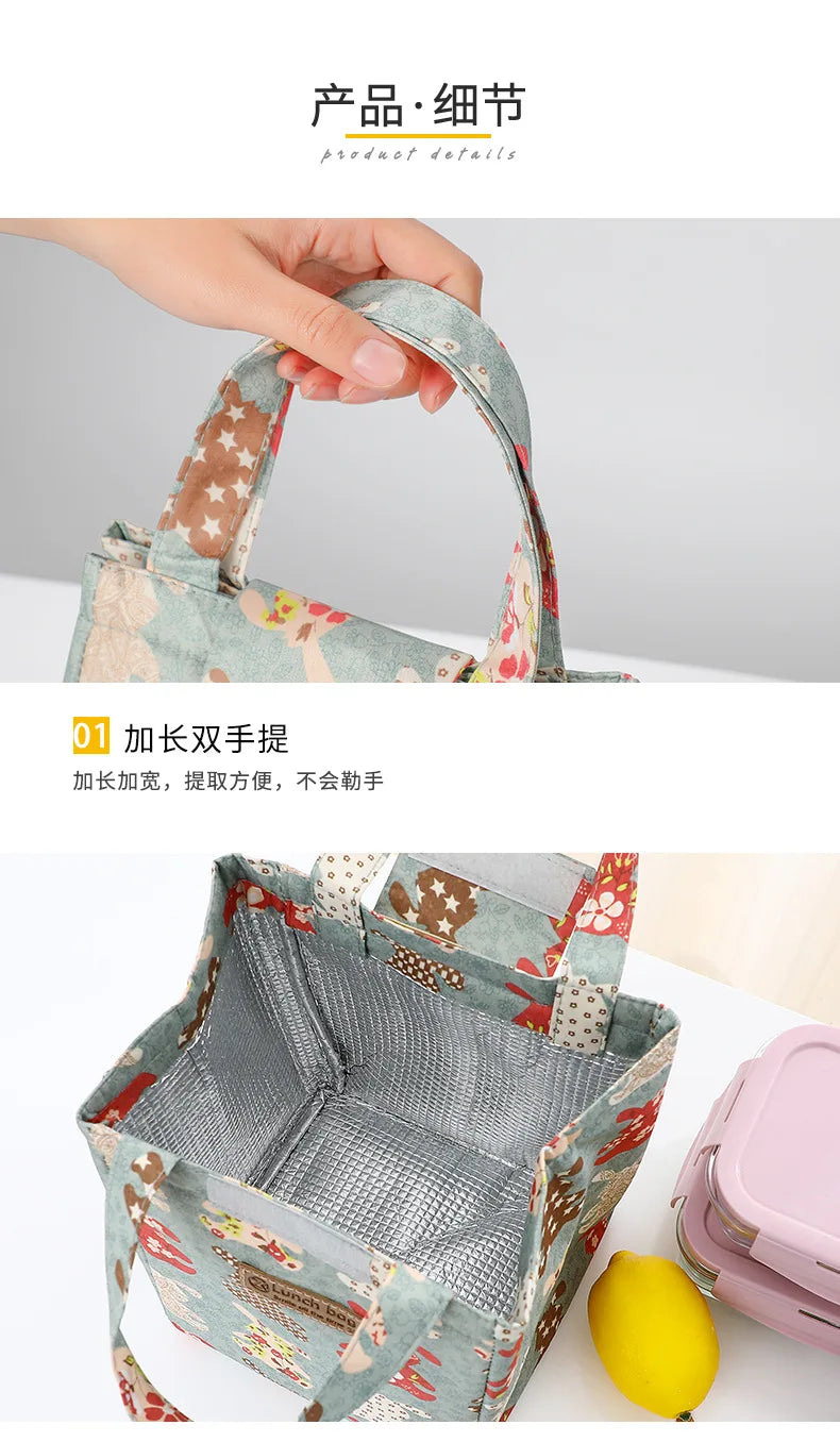 Kids Lunch Bag for School Portable Thermal Bag Children Cartoon Insulated Lunch Bag Cooler Pouch Dinner Container Handbags