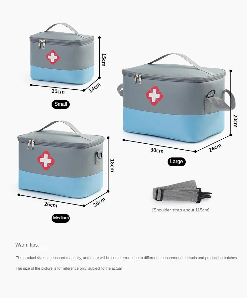 First Aid Kit Medicine Storage Bag Portable Outdoor Rescue Bag Household Large Capacity Medical Kit Storage Organizer