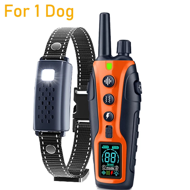 3280Ft Electric Dog Training Collar Remote Control Waterproof Pet BehaviorFor 5-120lbs Puppy With Vibration Shock