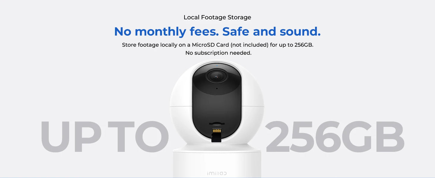 IMILAB-C21 IP Security Camera, 2.5K 360° Night Vision, Baby Monitor with App, 2-Way Audio, AI Detection, 2.4GHz WiFi