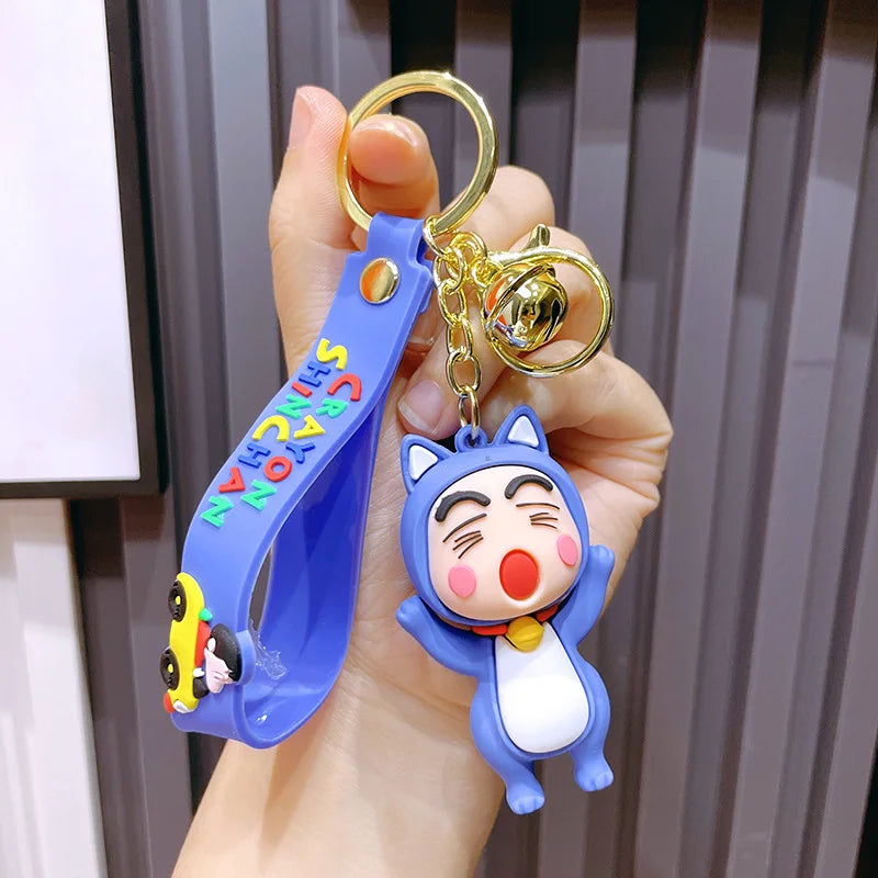 Drag New Crayon Small New Cartoon Cute Keychain Couple Car Personality Key Chain Creative School Bag Pendant