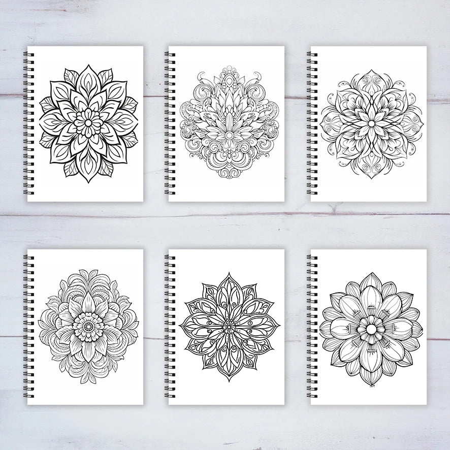Mandala Adult Coloring Book - 8.3x11.2 inches Stress relief coloring book 22 pages of art therapy illustrations to relieve anxie