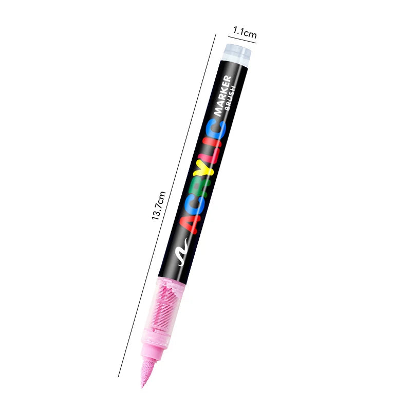 One direct liquid acrylic marker paint brush pen painting stone ceramic glass wood canvas making drawing graffiti coloring pen