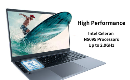 Notebook 15.6 Inch Laptop Windows 11 1366 * 768 Cheap Portable Intel Celeron N5095 Quad-Core Processors Laptop 8 RAM 256GB ROM