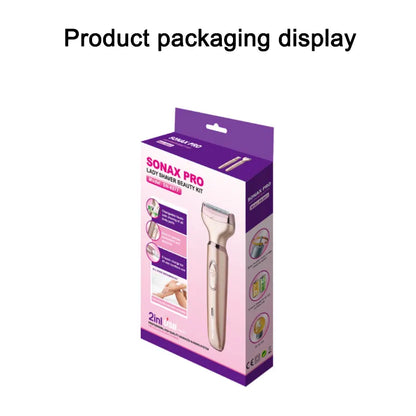 Professional 2 in 1 Epilator Electric Razor Hair Removal for Women Painless Face Shaver Bikini Pubic Hair Trimmer Machine Tools