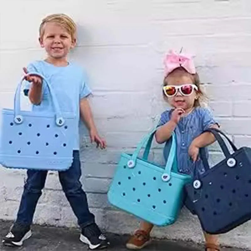 Bogg Bag Mini Childs Beach Rubber Tote Bags XL L M Size EVA Waterproof Summer Storage Basket Women Shopping Bag Kid Beach Bag