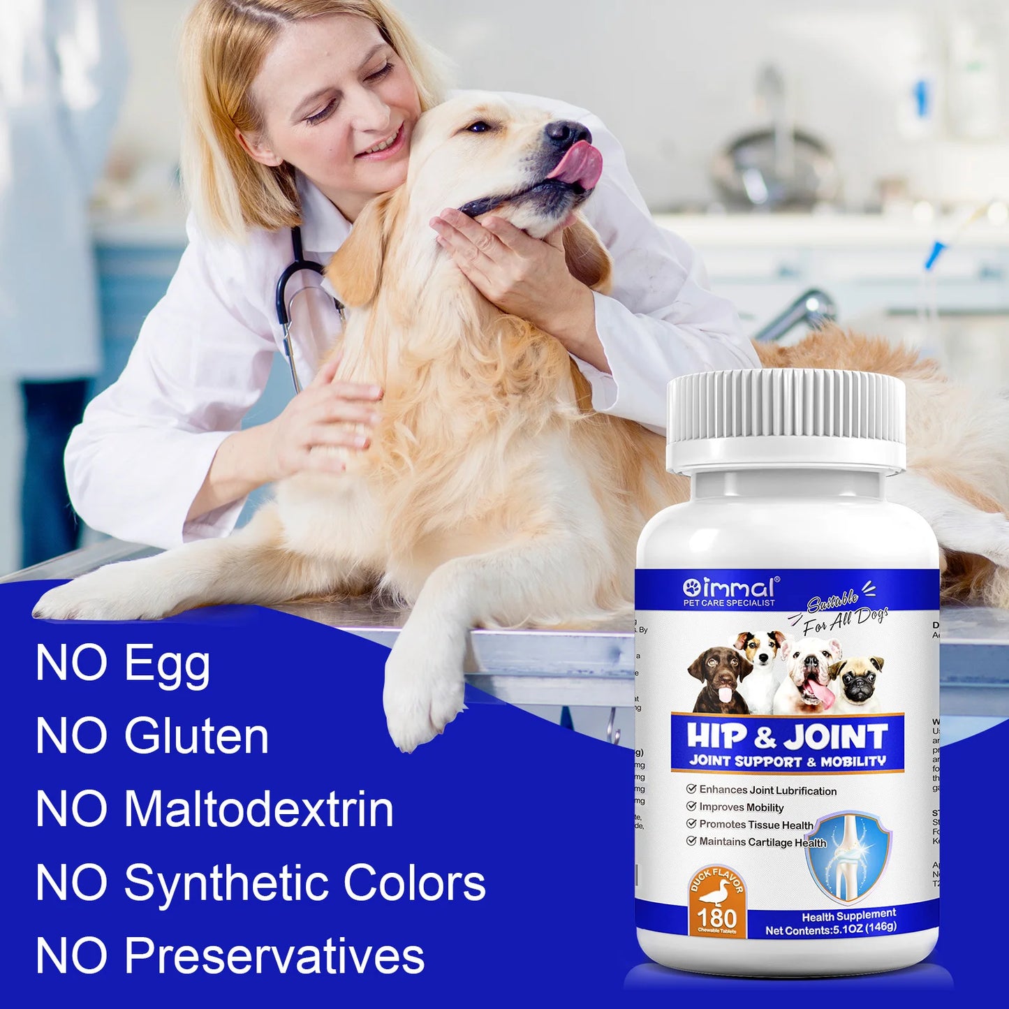 Hip and Joint Supplement Nourishing Support for Your Canine Companions Mobility and Flexibility Support Joint Health for Dogs