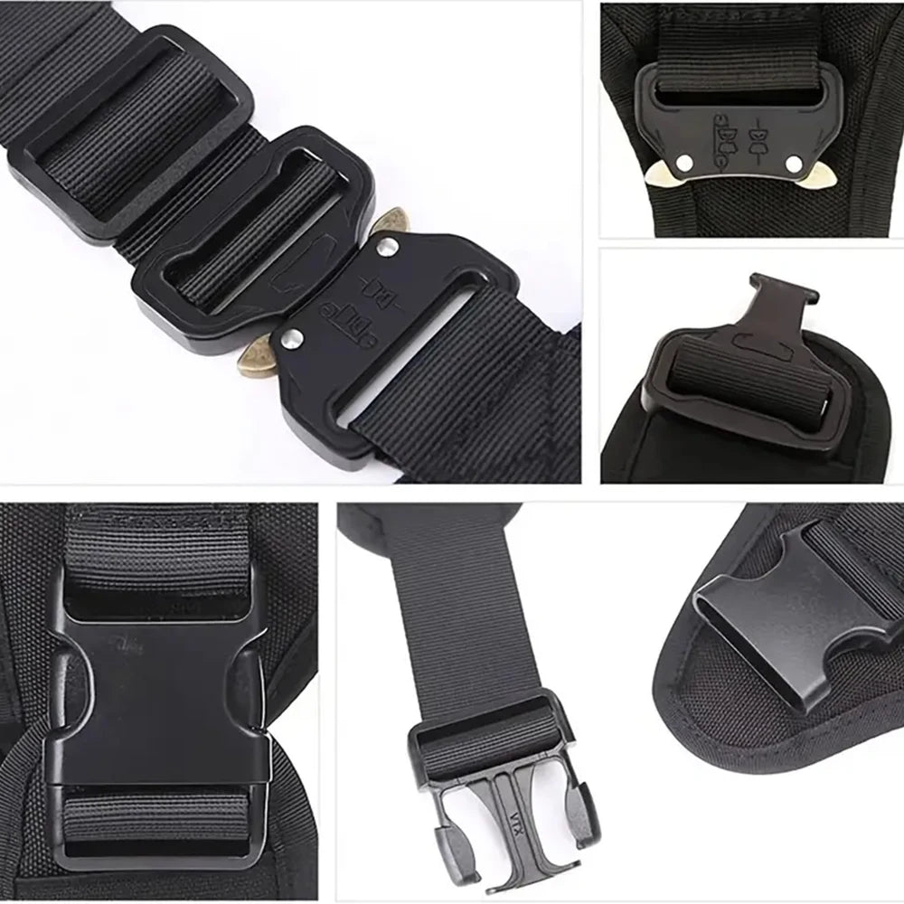 Large Dog Collar Dog Harness And Leash Set Pet Vest Tactical German Shepherd Harnesses For Small Dogs