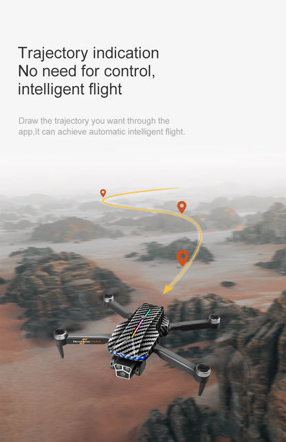 The D9 drone is equipped with gradient LED streamer,brushless motor,EIS electronic stabilization system,2.4GHz anti-interference