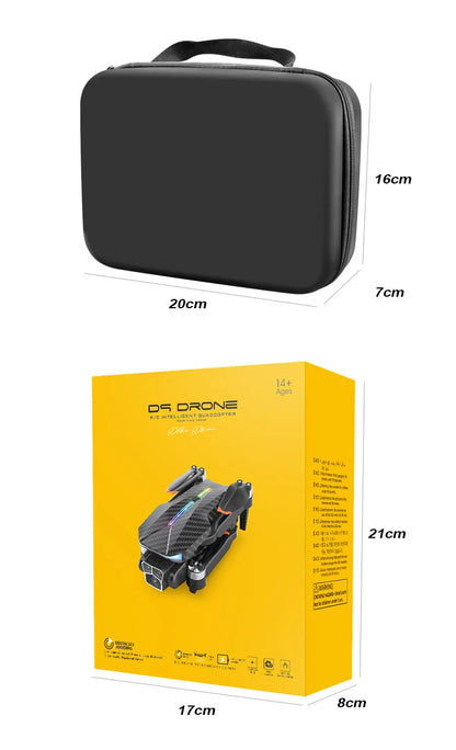 The D9 drone is equipped with gradient LED streamer,brushless motor,EIS electronic stabilization system,2.4GHz anti-interference