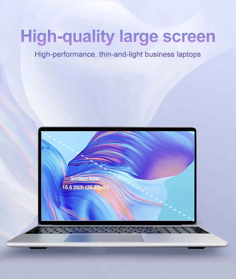 NEW 15.6" Ultra Slim Laptop 16GB RAM 2TB SSD Intel N3700 Notebook Gamer 1920*1080 Display Office Study Computer PC Windows11 Pro