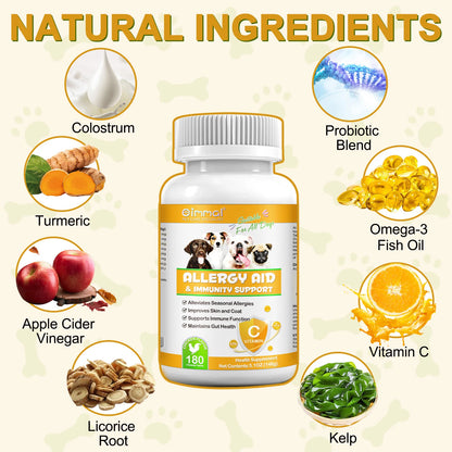 Comprehensive Canine Allergy Aid & Immunity Support Strengthening Dog's Defenses Against Allergens Enhanced Health and Vitality