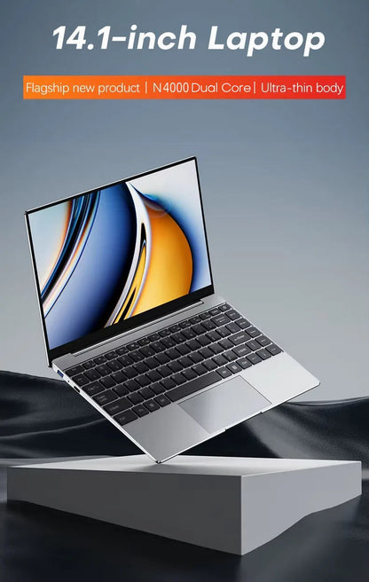 New Laptop Computer Windows 11 Pro Intel Celeron N4000 2025 Notebook PC Gamer 12GB RAM 512GB 1TB SSD 1920*1080 Office Computer