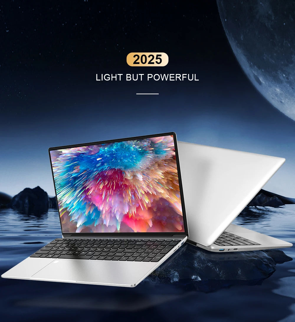 15.6" HD N4000 IPS Laptop Computer Intel CeleronNotebook PC Fingerprint Unlock Windows 11 Pro 16GB DDR4 1TB SSD Gaming Laptop