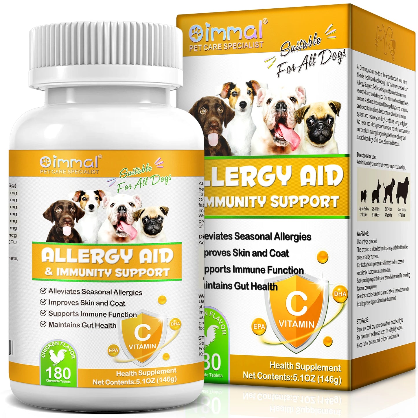 Comprehensive Canine Allergy Aid & Immunity Support Strengthening Dog's Defenses Against Allergens Enhanced Health and Vitality