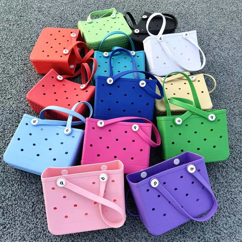 Bogg Bag Mini Childs Beach Rubber Tote Bags XL L M Size EVA Waterproof Summer Storage Basket Women Shopping Bag Kid Beach Bag
