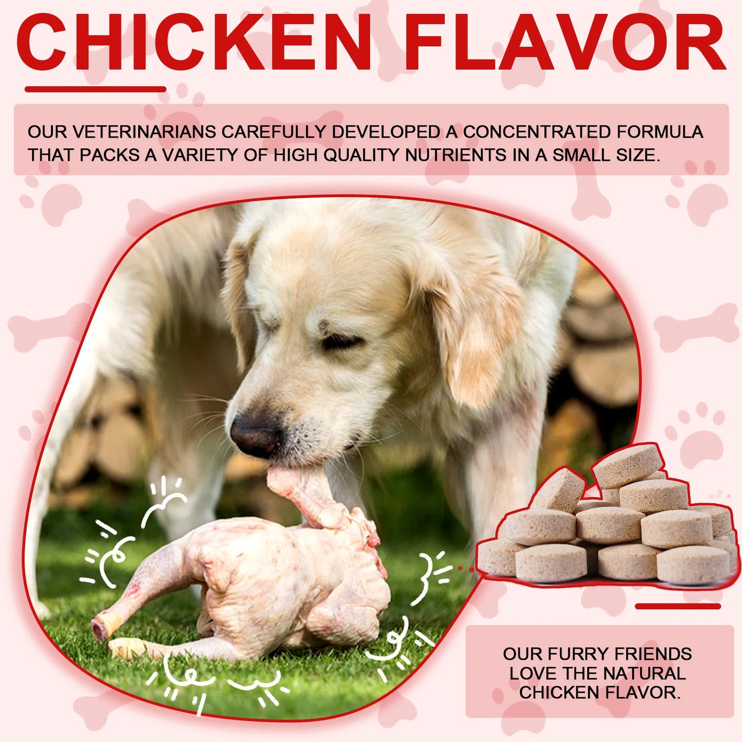 Cranberry Canine Care Optimal Urinary Tract Support for Dogs Enhancing Kidney Function with Chicken Flavor 180 Chewable Tablets