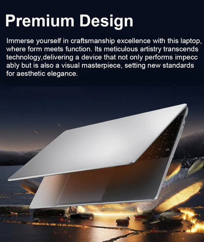 15.6" HD N4000 IPS Laptop Computer Intel CeleronNotebook PC Fingerprint Unlock Windows 11 Pro 16GB DDR4 1TB SSD Gaming Laptop