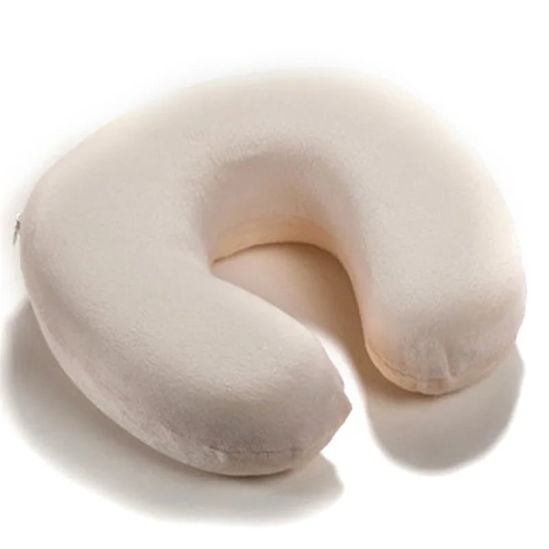 Memory Foam Neck Pillow Resting Head Neck U Shape Soft Travel Pillow For Office Train Rest Airplane 15 Colors Neck Pillows