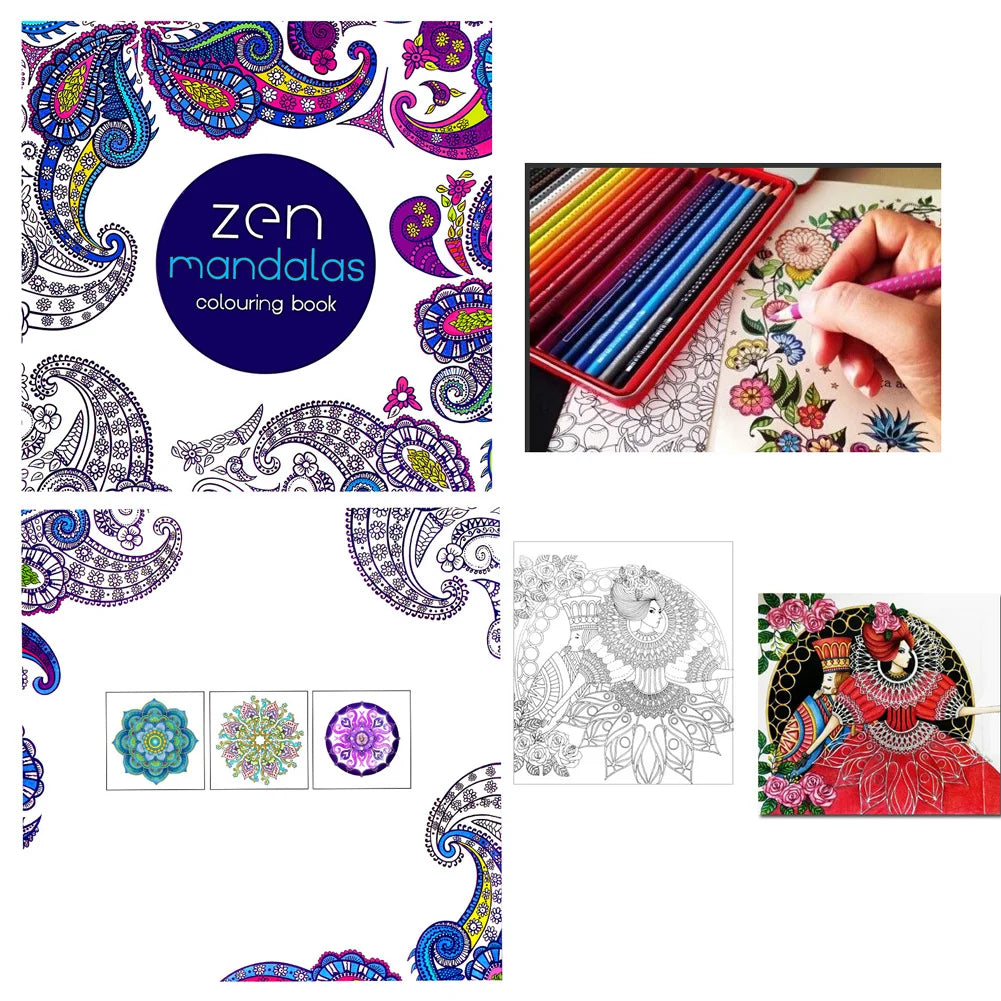 Livre pour enfants Graffiti Coloring Book Peinture English Books Zen Mandalas