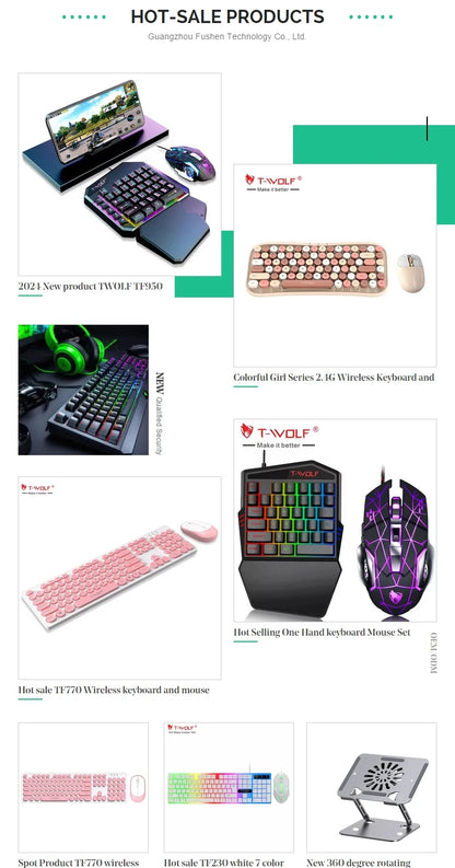 Hot Sale T-WOLF Personalized Mouse G580 Wired Office Mouse 4D Business Normal Mouse Mice for Laptop Desktop